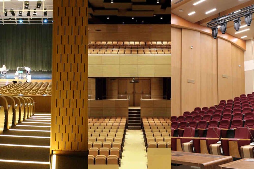 Paneles acústicos en auditorios