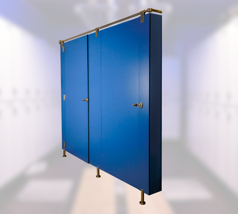 Bancos, mamparas cabinas y taquillas fenólicas para baños DEST