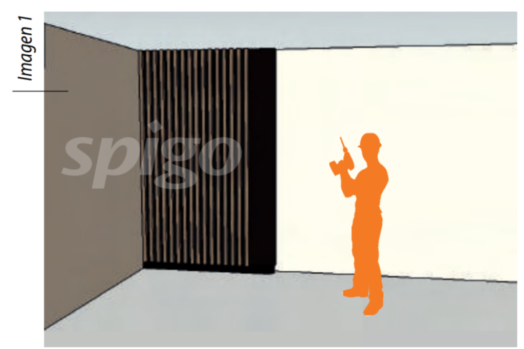 Montaje e instalación de revestimientos de pared de lamas de madera dest