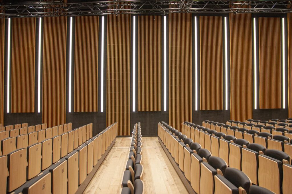 Lamas de madera para salas de conferencia